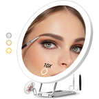 Espejo para maquillaje con luz LED.