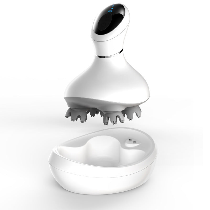 Masajeador eléctrico de cabeza resistente al agua, recargable.