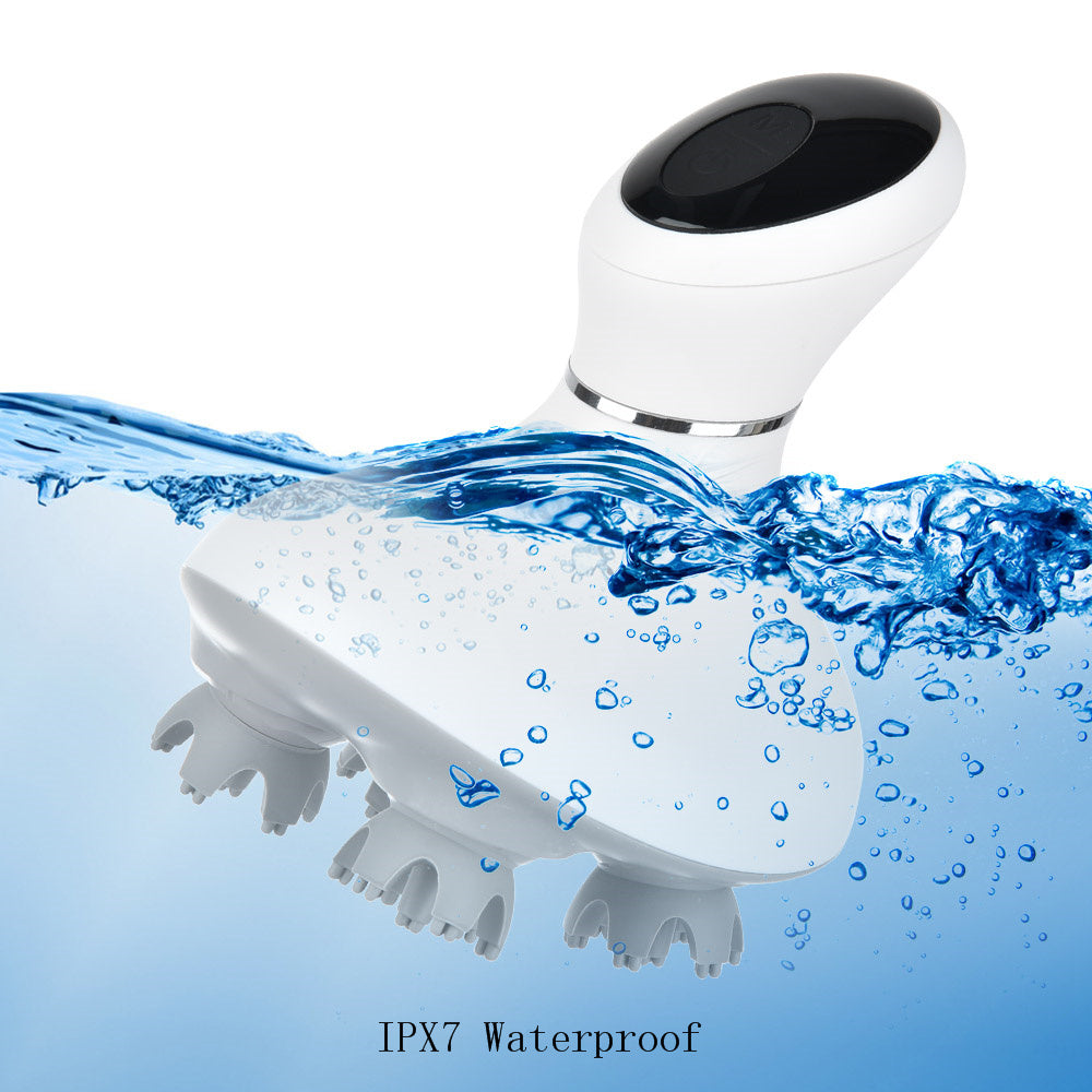Masajeador eléctrico de cabeza resistente al agua, recargable.